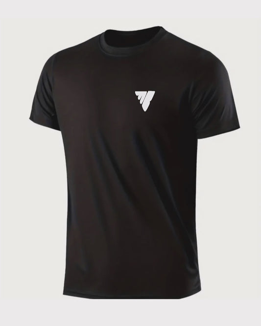 SPORT T-SHIRT Schwarz mit Logo